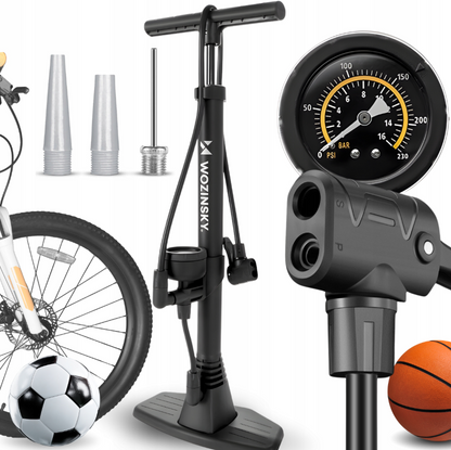 Wozinsky WPR-02 Floor Bicycle Pump - Black_8