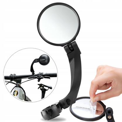 Wozinsky WLR-01I Rearview Left Bicycle Mirror - Black_15