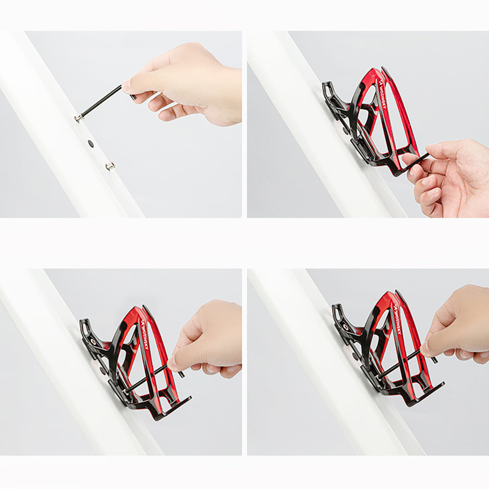 Wozinsky WUR-01BR Bike Bottle Holder Basket - Black and Red_9