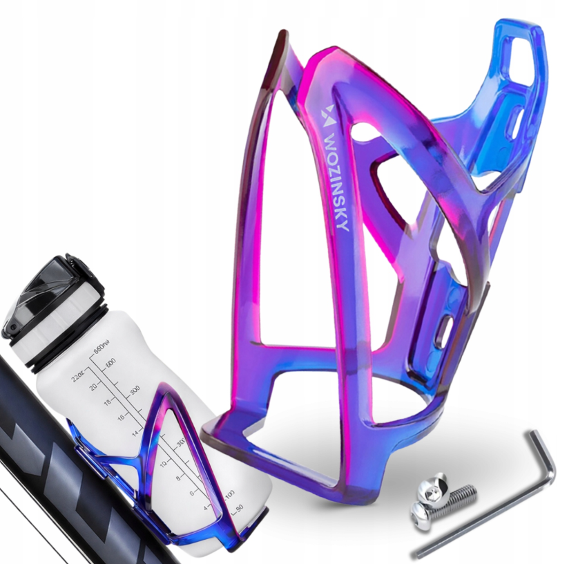 Wozinsky WUR-01BP Bike Bottle Holder Basket - Blue and Purple_6