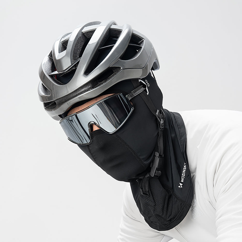 Wozinsky WKM-02B Balaclava Face Mask Motorcycle Bicycle Balaclava with Glasses Holes - Black_2