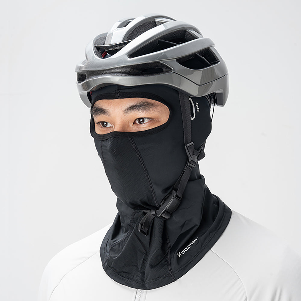 Wozinsky WKM-02B Balaclava Face Mask Motorcycle Bicycle Balaclava with Glasses Holes - Black_3