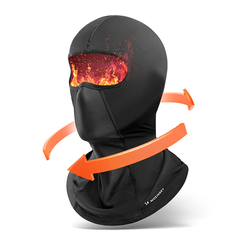 Wozinsky WKM-03B face mask motorcycle bicycle winter balaclava - black_1