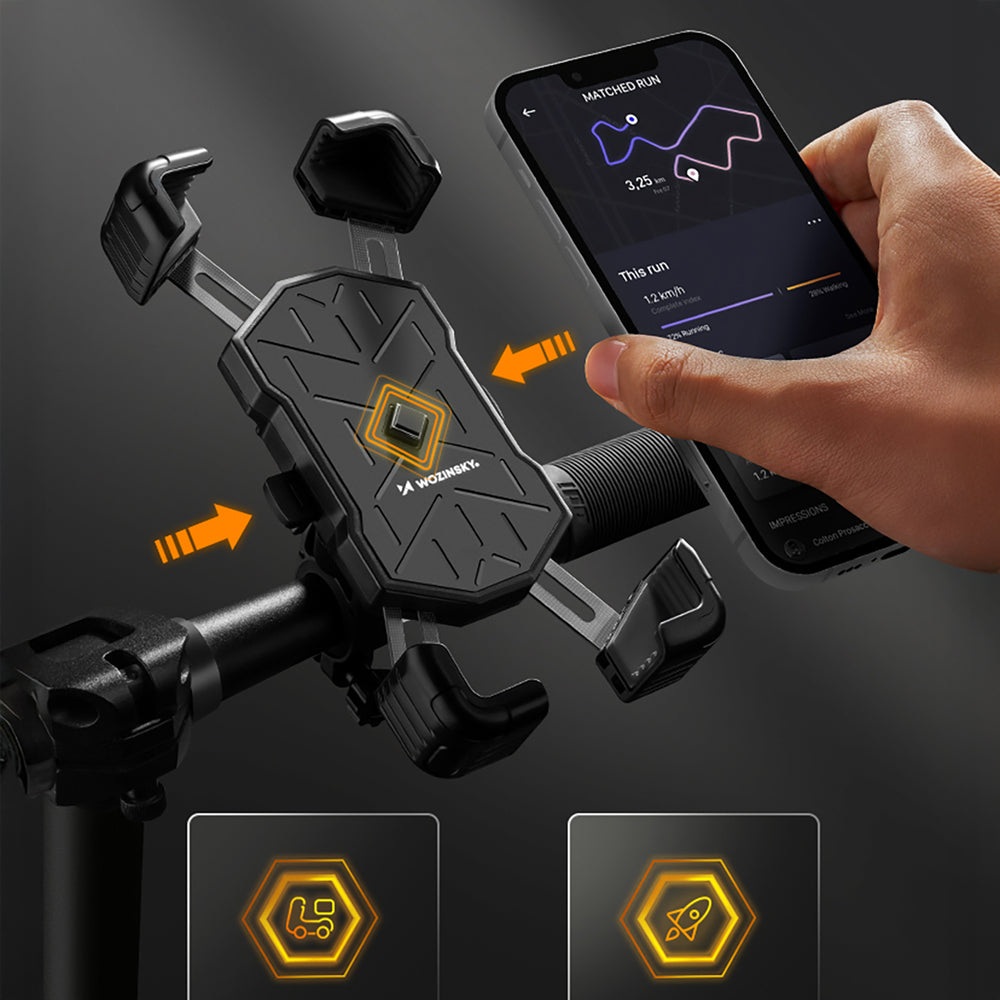 Wozinsky WUD-01B Handlebar Phone Holder for Bike - Black_4