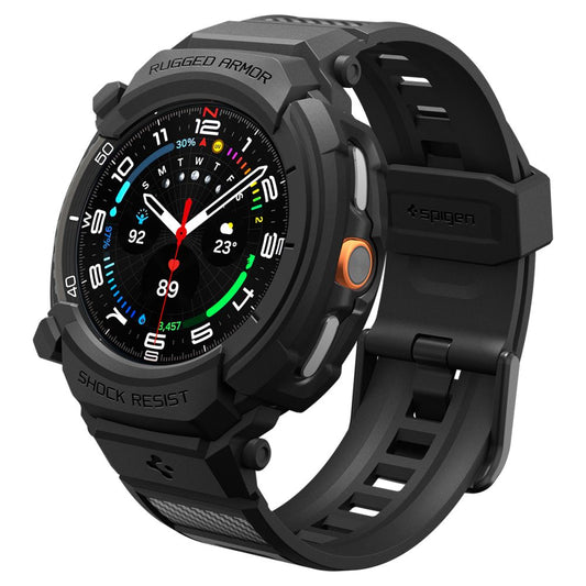 Spigen Rugged Armor Pro Strap for Samsung Galaxy Watch 8 Classic 46mm - Matte Black_0