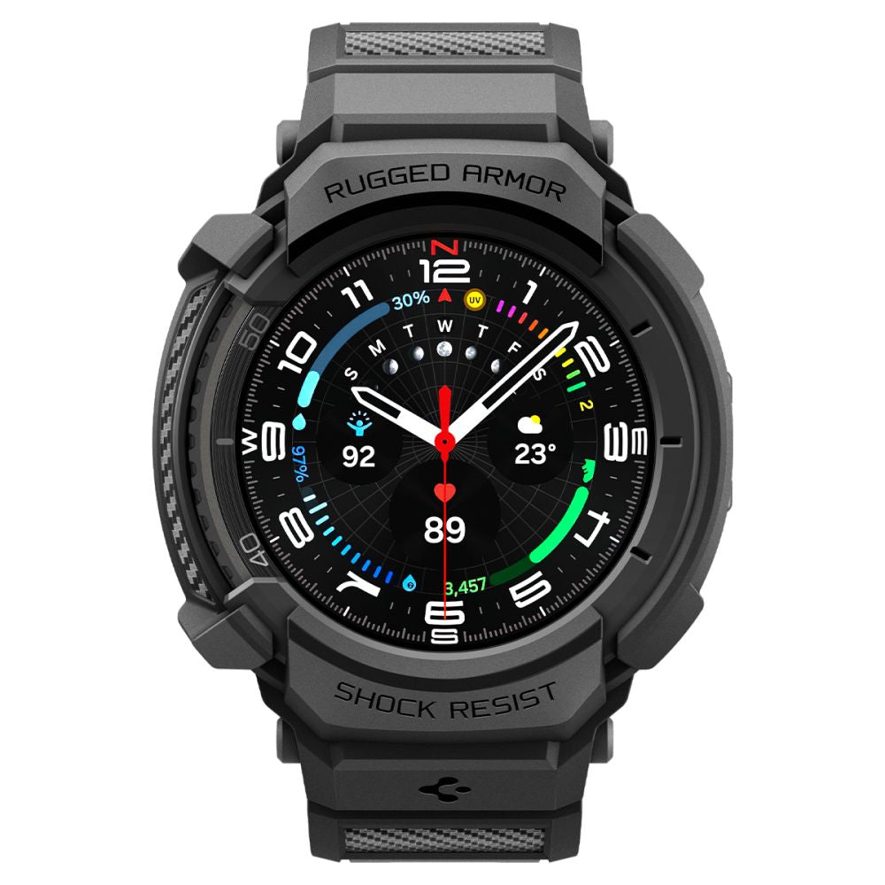 Spigen Rugged Armor Pro Strap for Samsung Galaxy Watch 8 Classic 46mm - Matte Black_1