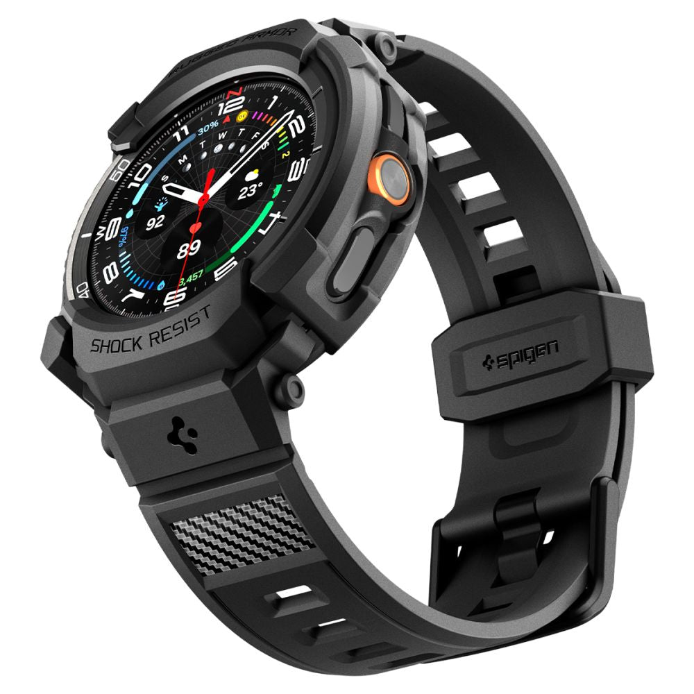 Spigen Rugged Armor Pro Strap for Samsung Galaxy Watch 8 Classic 46mm - Matte Black_4