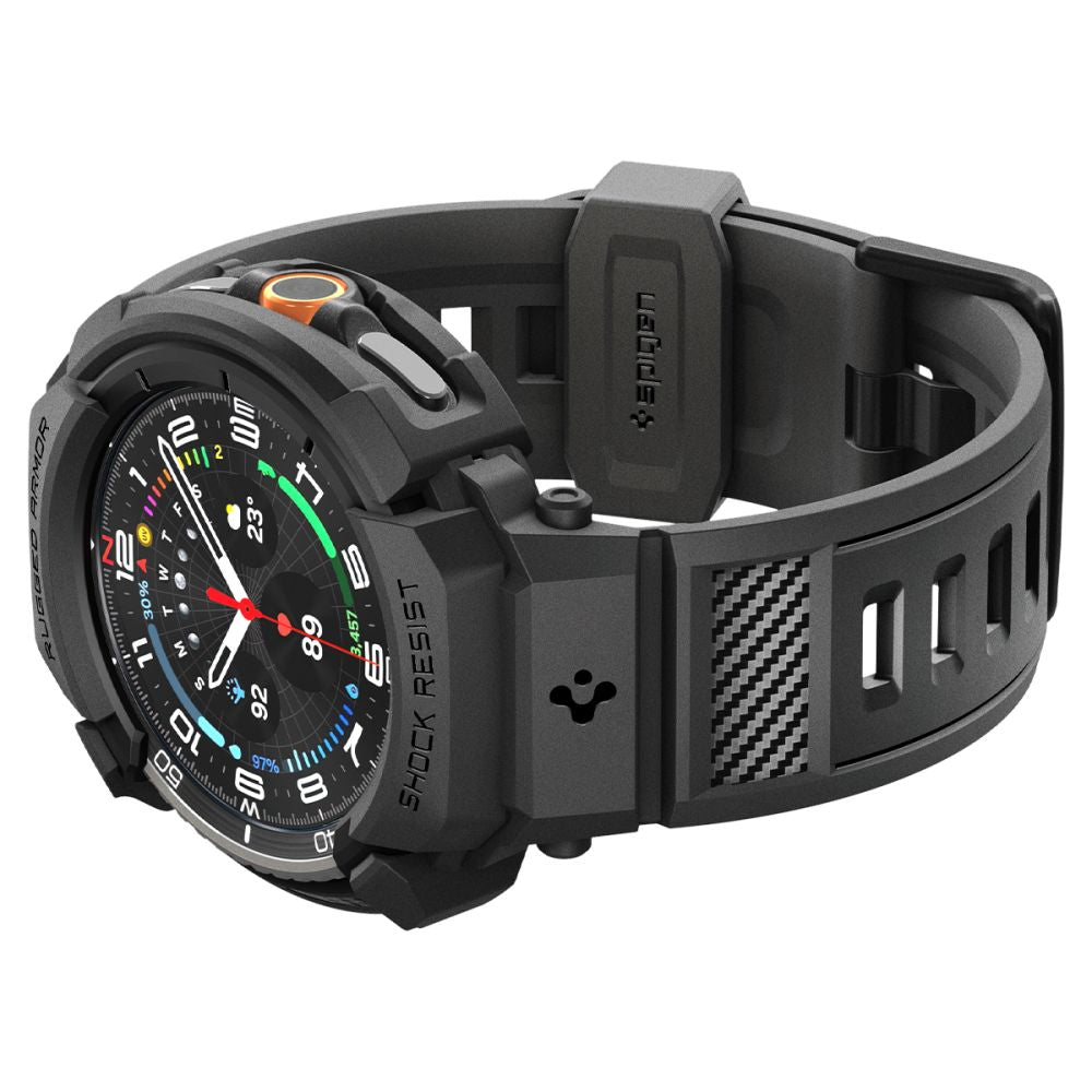 Spigen Rugged Armor Pro Strap for Samsung Galaxy Watch 8 Classic 46mm - Matte Black_5