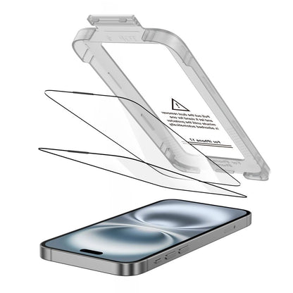 Tech-Protect Quick Set+ 2-pack tempered glass for iPhone 17 - black_1