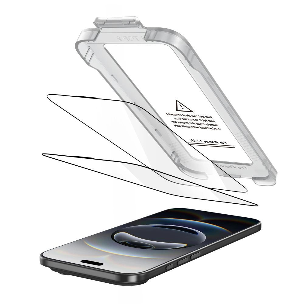 Tech-Protect Quick Set+ 2-pack tempered glass for iPhone 17 Air - black_1