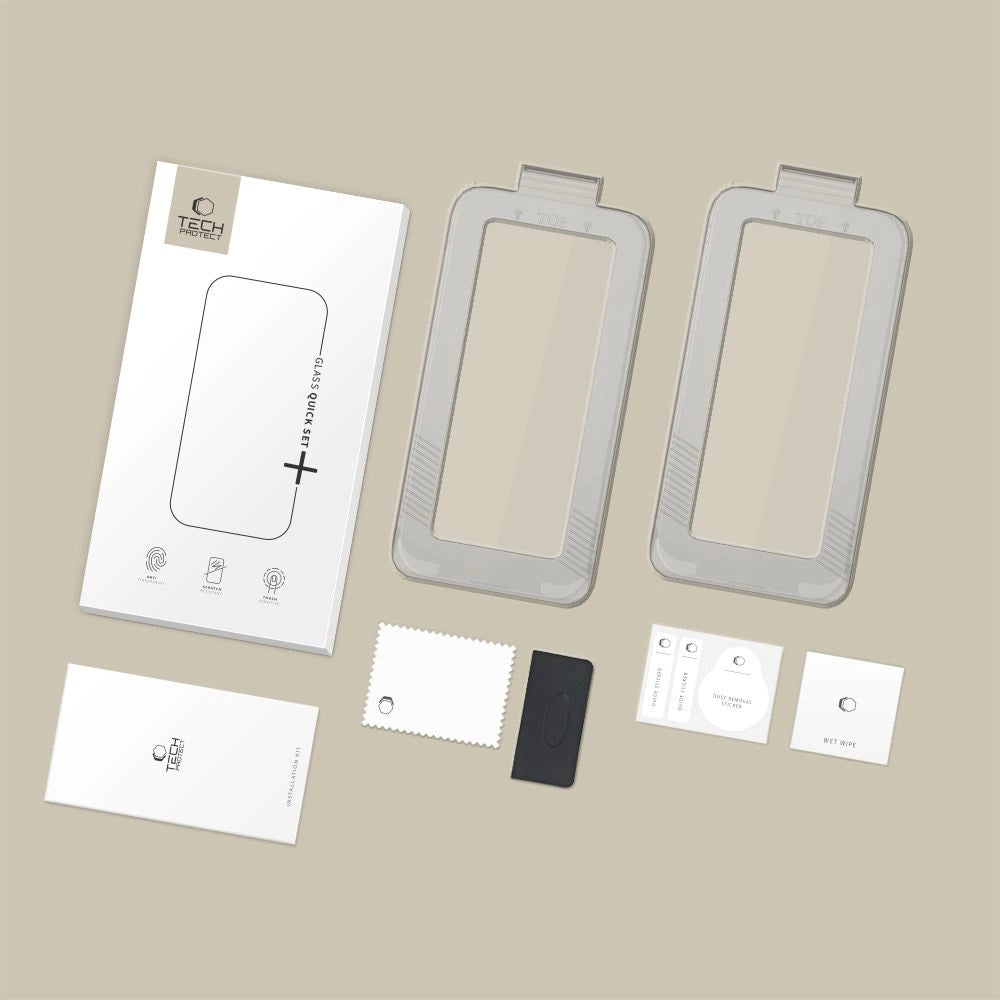 Tech-Protect Quick Set+ 2-pack tempered glass for iPhone 17 Pro - black_3