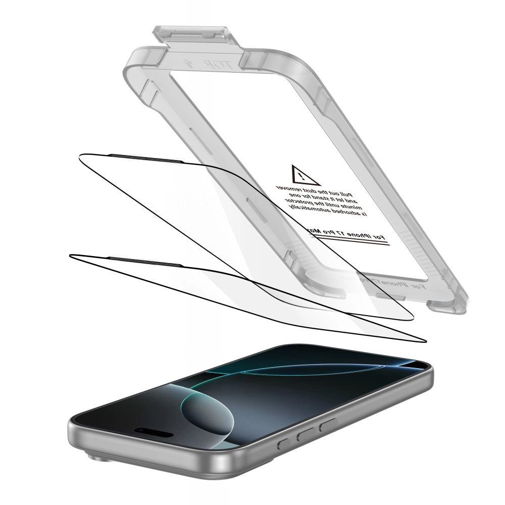 Tech-Protect Quick Set+ 2-pack tempered glass for iPhone 17 Pro Max - black_1