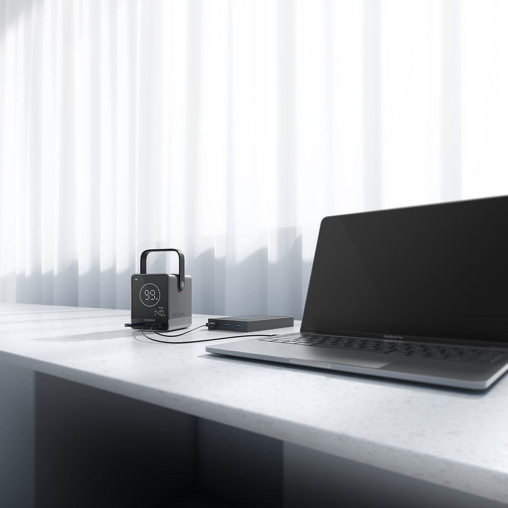 Cuktech Powerbank 300W 40000mAh with Wireless Charging 2x USB-C + 2x USB-A - Black_25