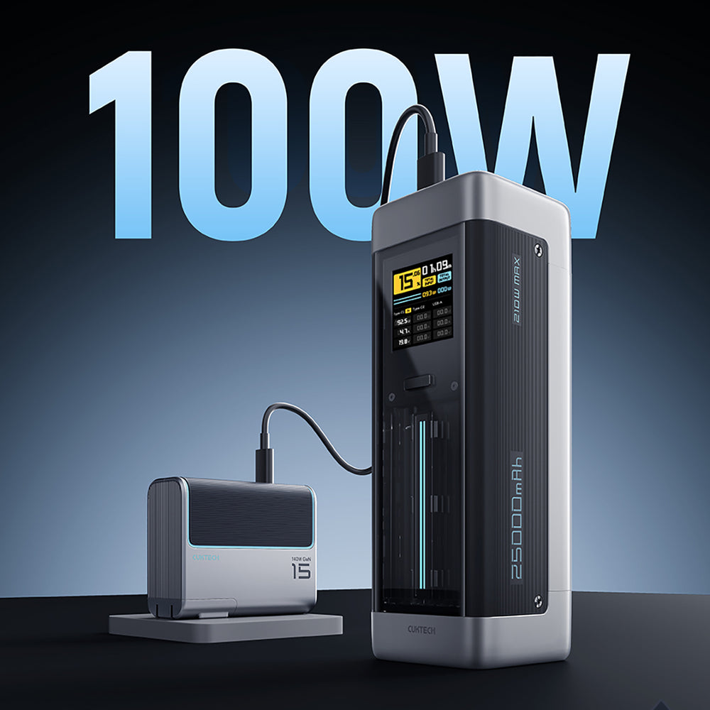 CUKTECH 210W 25000mAh Power Bank P+Series 2C1A?NO.20 Black Color_3