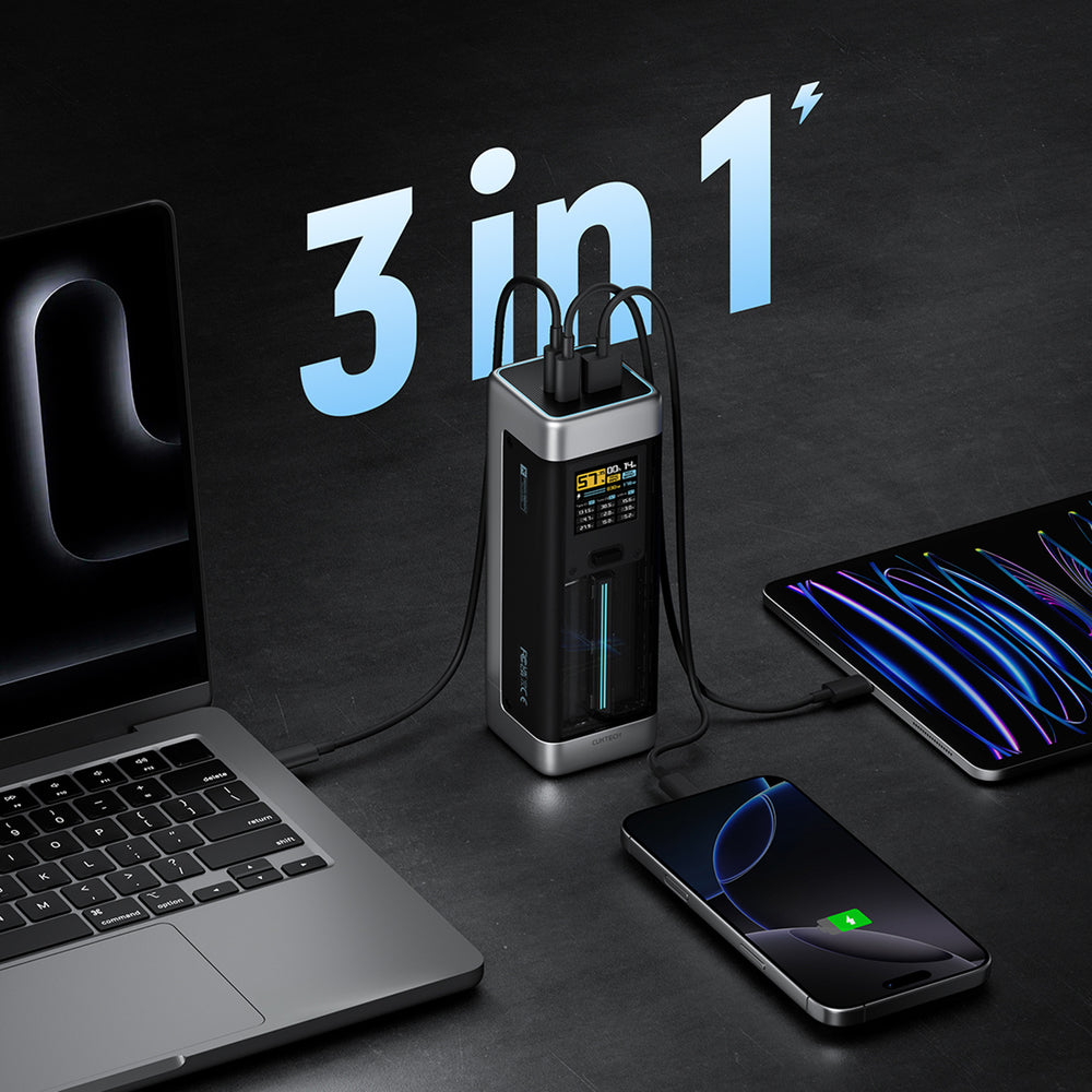 CUKTECH 210W 25000mAh Power Bank P+Series 2C1A?NO.20 Black Color_5