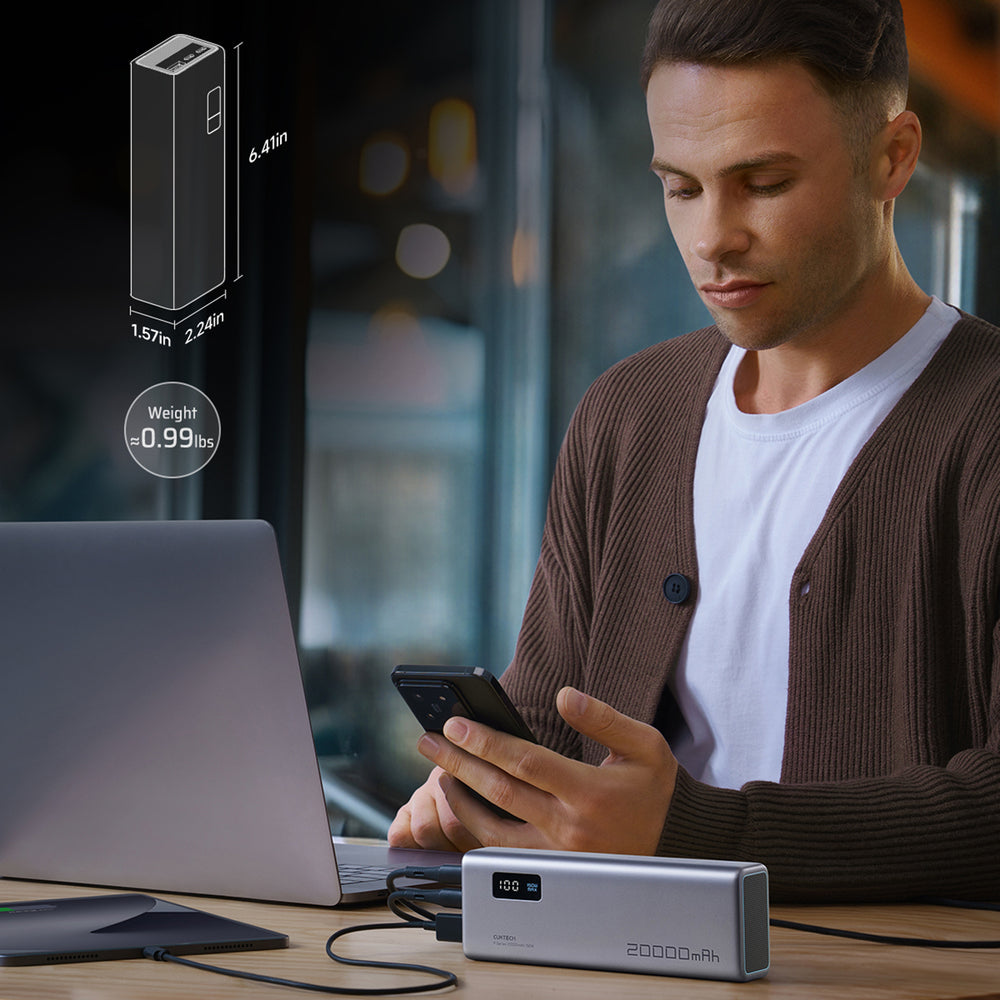 Cuktech P+Series No. 15 Powerbank 150W 20000mAh - Gray_3