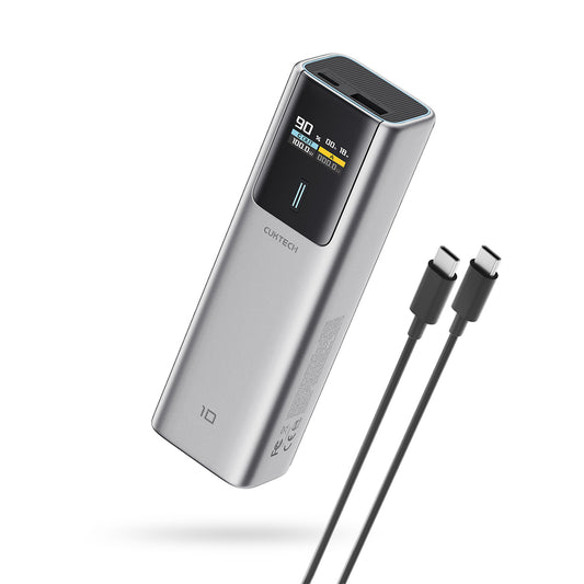 Powerbank CUKTECH CKPB100PGLBL 150W 10000mAh USB-C USB-A - szary_0