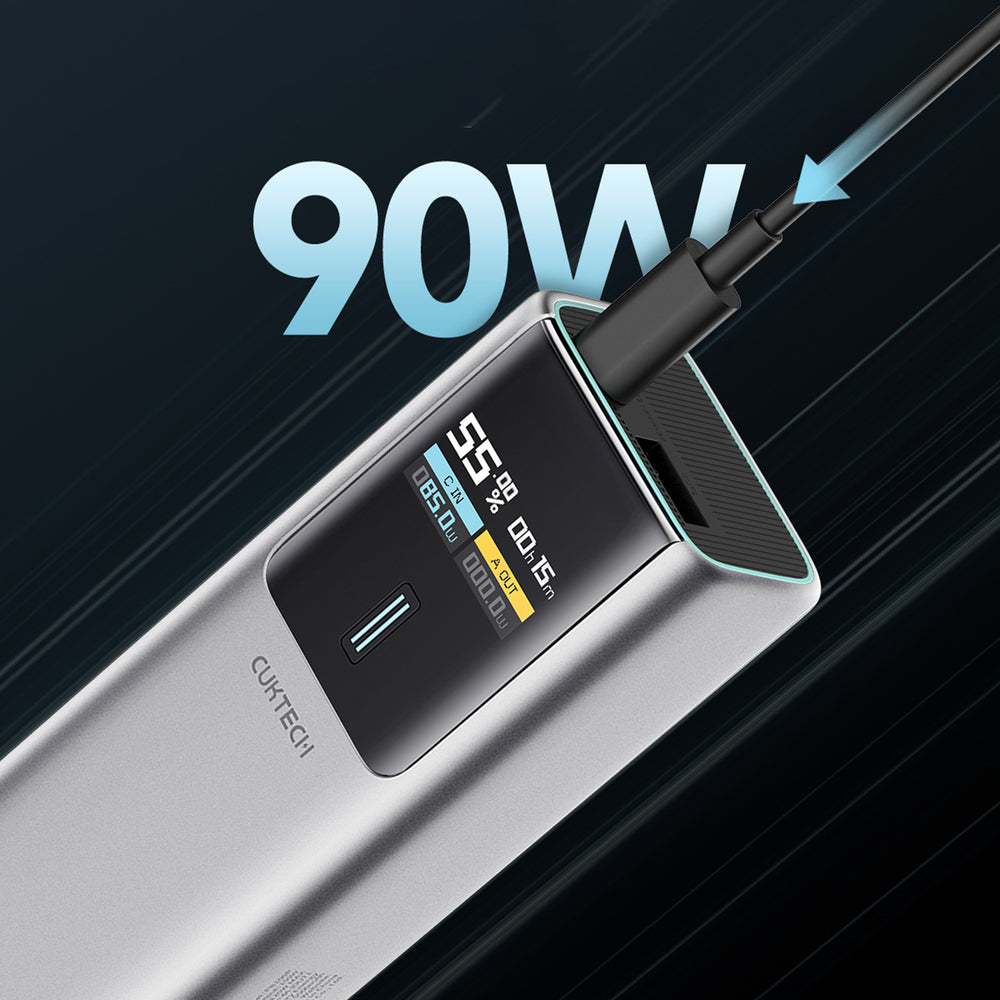 Powerbank CUKTECH CKPB100PGLBL 150W 10000mAh USB-C USB-A - szary_2
