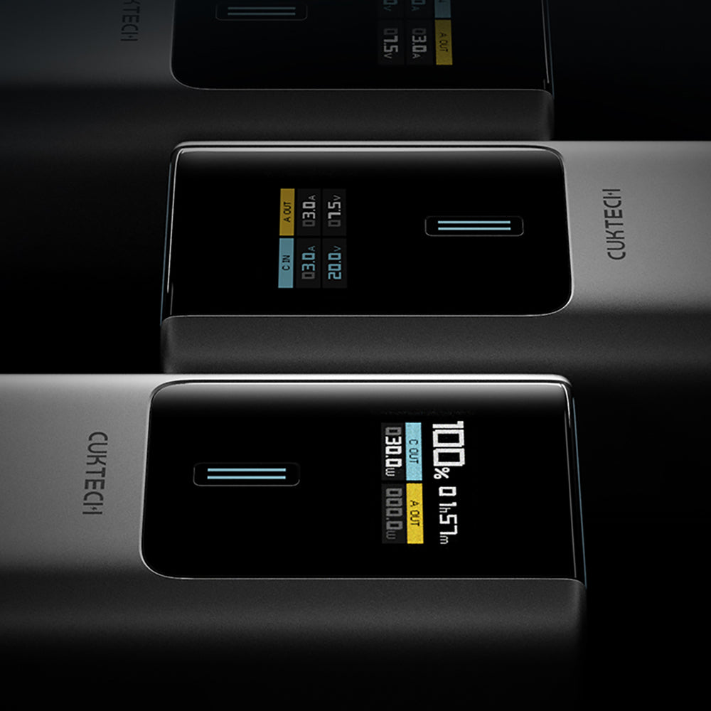 Powerbank CUKTECH CKPB100PGLBL 150W 10000mAh USB-C USB-A - szary_4