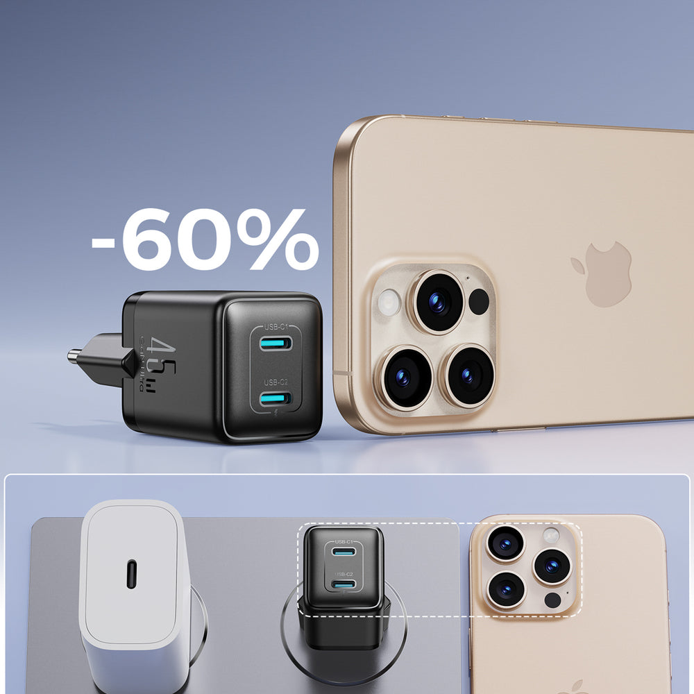 Ładowarka sieciowa Joyroom JR-TCG17 45W 2 x- USB-C (wtyczka EU) - czarna_3