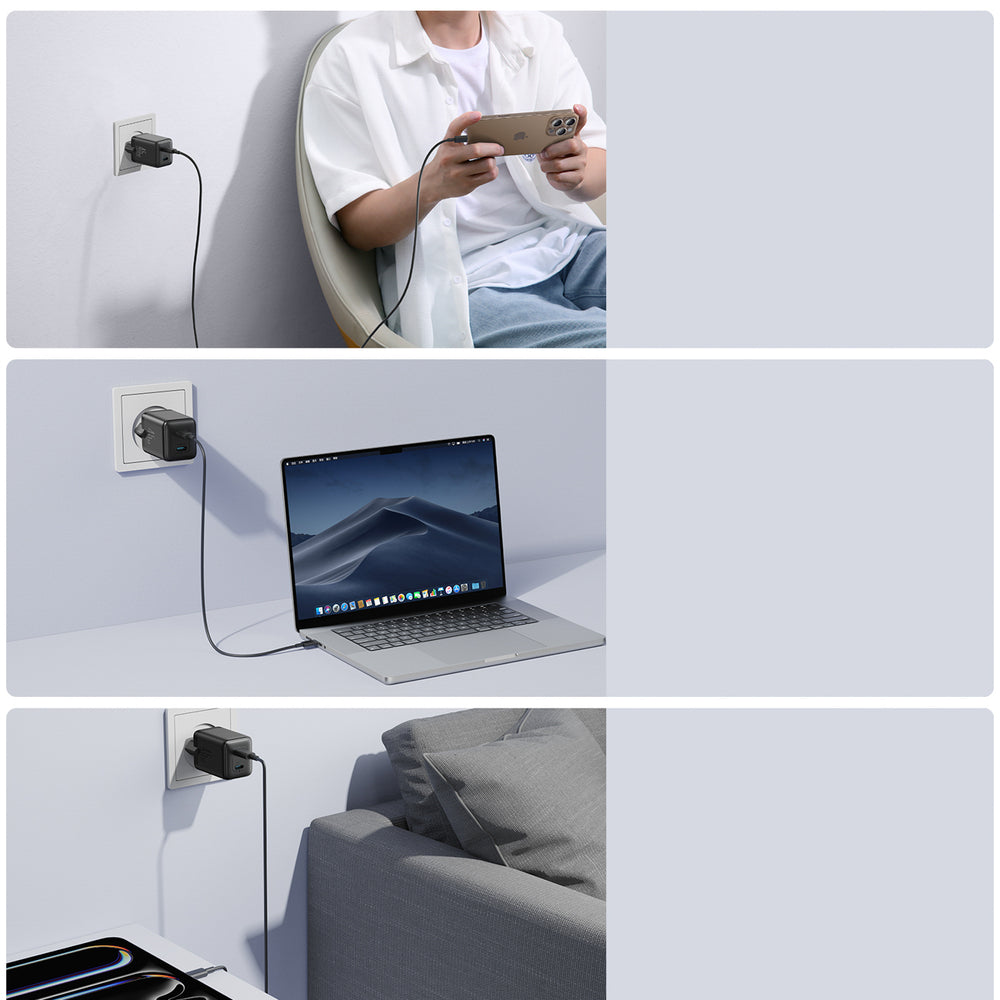 Ładowarka sieciowa Joyroom JR-TCG17 45W 2 x- USB-C (wtyczka EU) - czarna_4