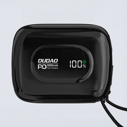 Powerbank Dudao K32 10000 mAh z wbudowanym kablem USB-C/Lightning - czarny_1