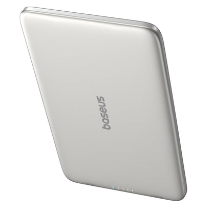 Baseus PicoGo AM41 Ultra-Slim 5000mAh 20W MagSafe Compatible Power Bank with Bases Simple USB-C 60W 30cm Cable - Titanium_3