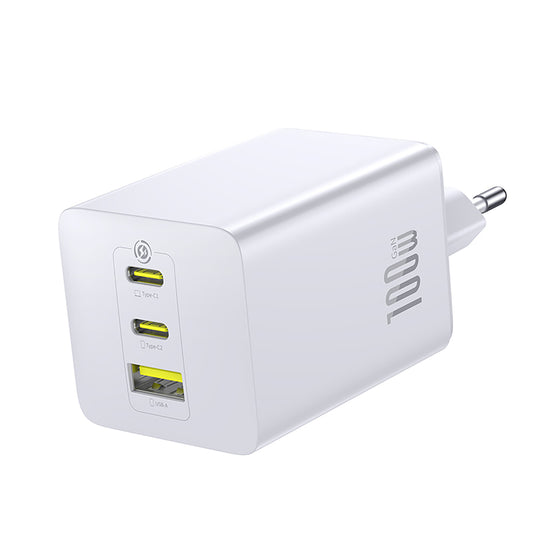 Baseus EnerFill FE11 2 x USB-C / USB-A 100W Wall Charger - White_0