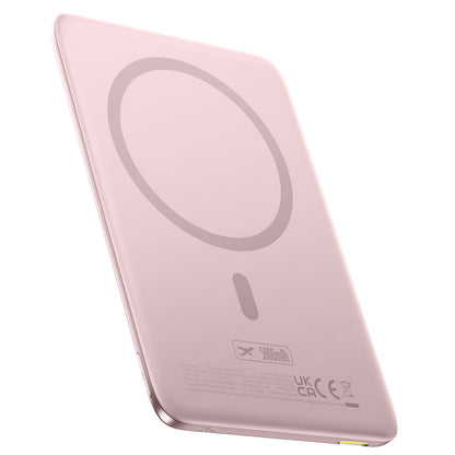 Baseus PicoGo AM41 5000mAh 20W Ultra-Slim Power Bank MagSafe Compatible with Baseus Simple USB-C 60W 30cm Cable - Pink_0
