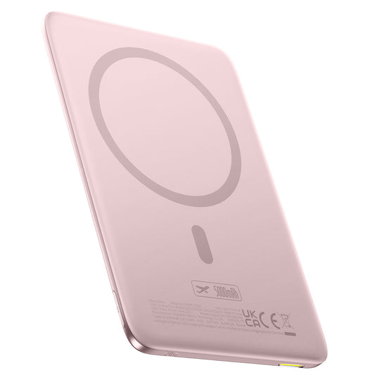 Baseus PicoGo AM41 5000mAh 20W Ultra-Slim Power Bank MagSafe Compatible with Baseus Simple USB-C 60W 30cm Cable - Pink_0