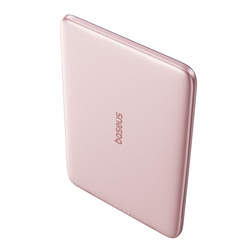 Baseus PicoGo AM41 5000mAh 20W Ultra-Slim Power Bank MagSafe Compatible with Baseus Simple USB-C 60W 30cm Cable - Pink_1