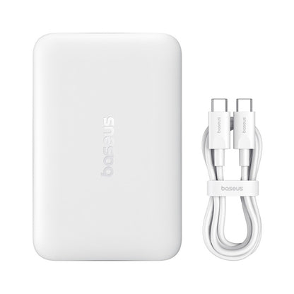 Baseus EnerFill FM11 Ultra-Mini 10000mAh 22.5W MagSafe Compatible Power Bank with Baseus Simple USB-C 20V/3A 30cm Cable - White_1