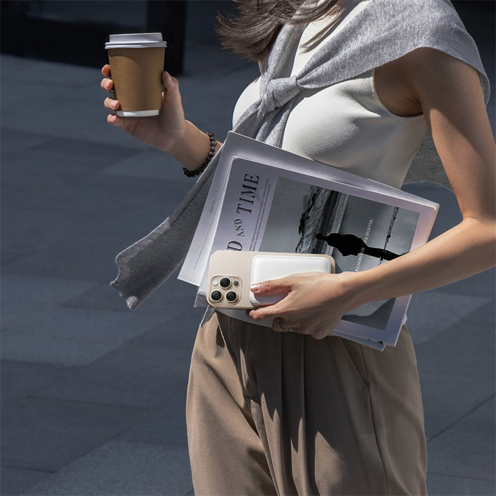 Baseus EnerFill FM11 Ultra-Mini 10000mAh 22.5W MagSafe Compatible Power Bank with Baseus Simple USB-C 20V/3A 30cm Cable - White_8