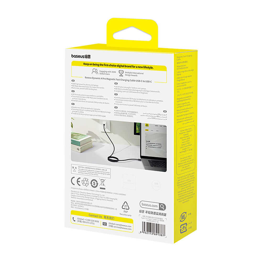 Baseus Dynamic 4 Pro Fast USB-C Cable - USB-C 100W 1m - Black_2