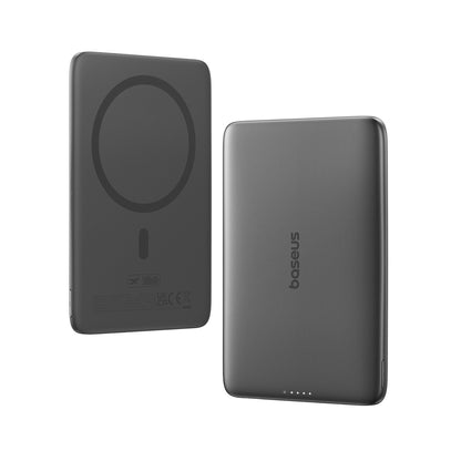 Baseus PicoGo AM41 Ultra-Slim 5000mAh 20W MagSafe Compatible Power Bank with Baseus Simple USB-C 60W 30cm Cable - Black_1