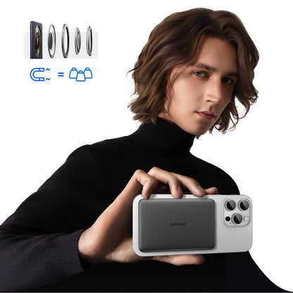 Baseus PicoGo AM41 Ultra-Slim 5000mAh 20W MagSafe Compatible Power Bank with Baseus Simple USB-C 60W 30cm Cable - Black_6