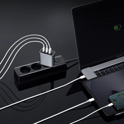 Cuktech 65W GaN 2xUSB-C 1xUSB-A Wall Charger - Gray_9