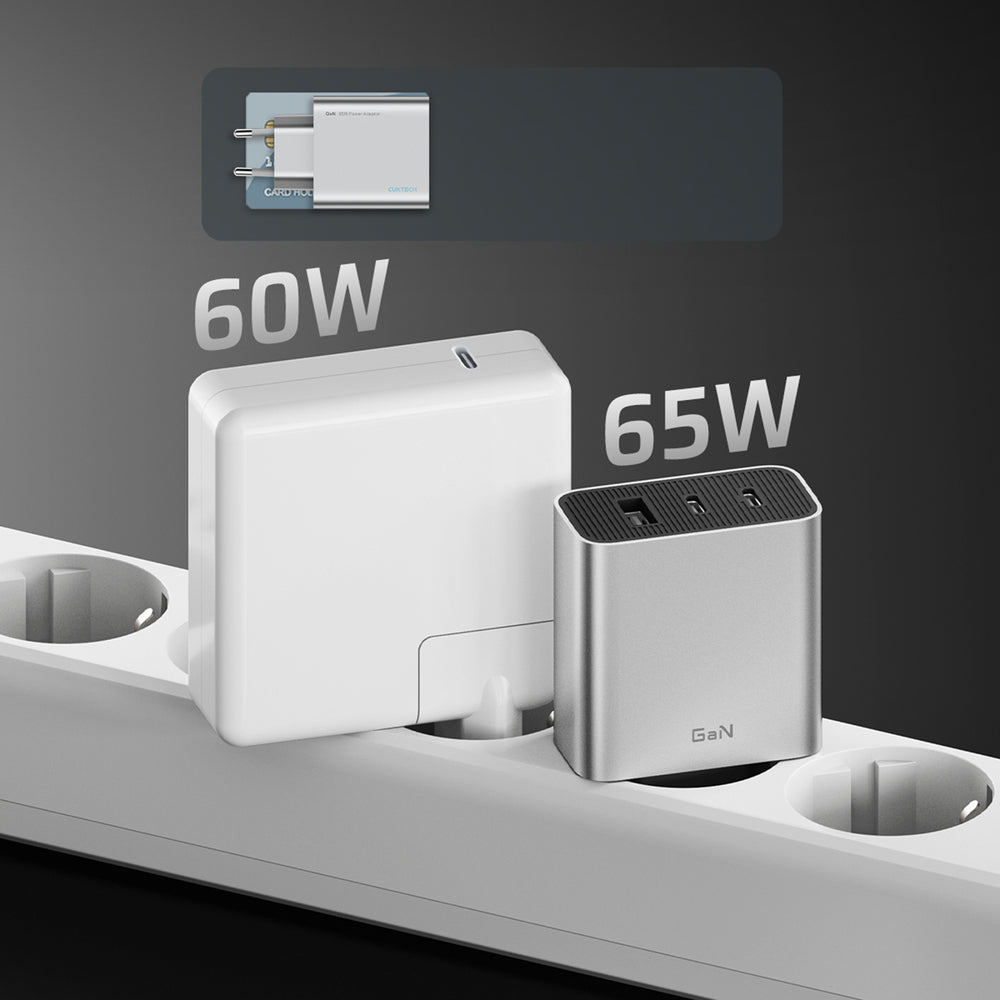 Cuktech 65W GaN 2xUSB-C 1xUSB-A Wall Charger - Gray_12