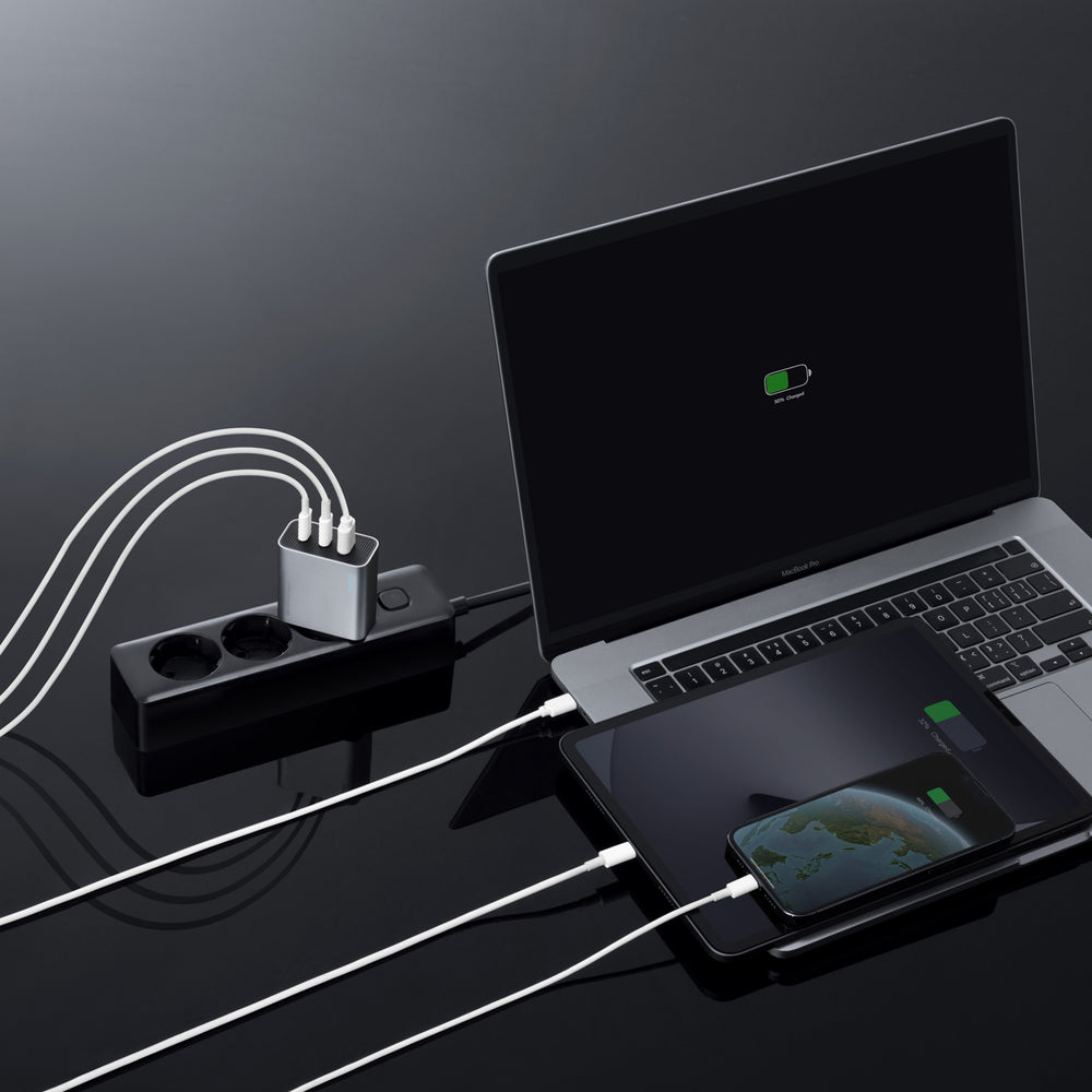 Cuktech 65W GaN 2xUSB-C 1xUSB-A Wall Charger - Gray_6