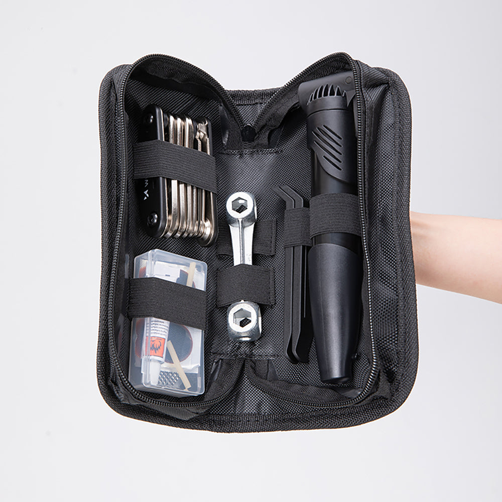 Wozinsky WMZ-01N tool kit, 16-in-1 bicycle multitool, pump, wrenches, inner tube kit - black_3