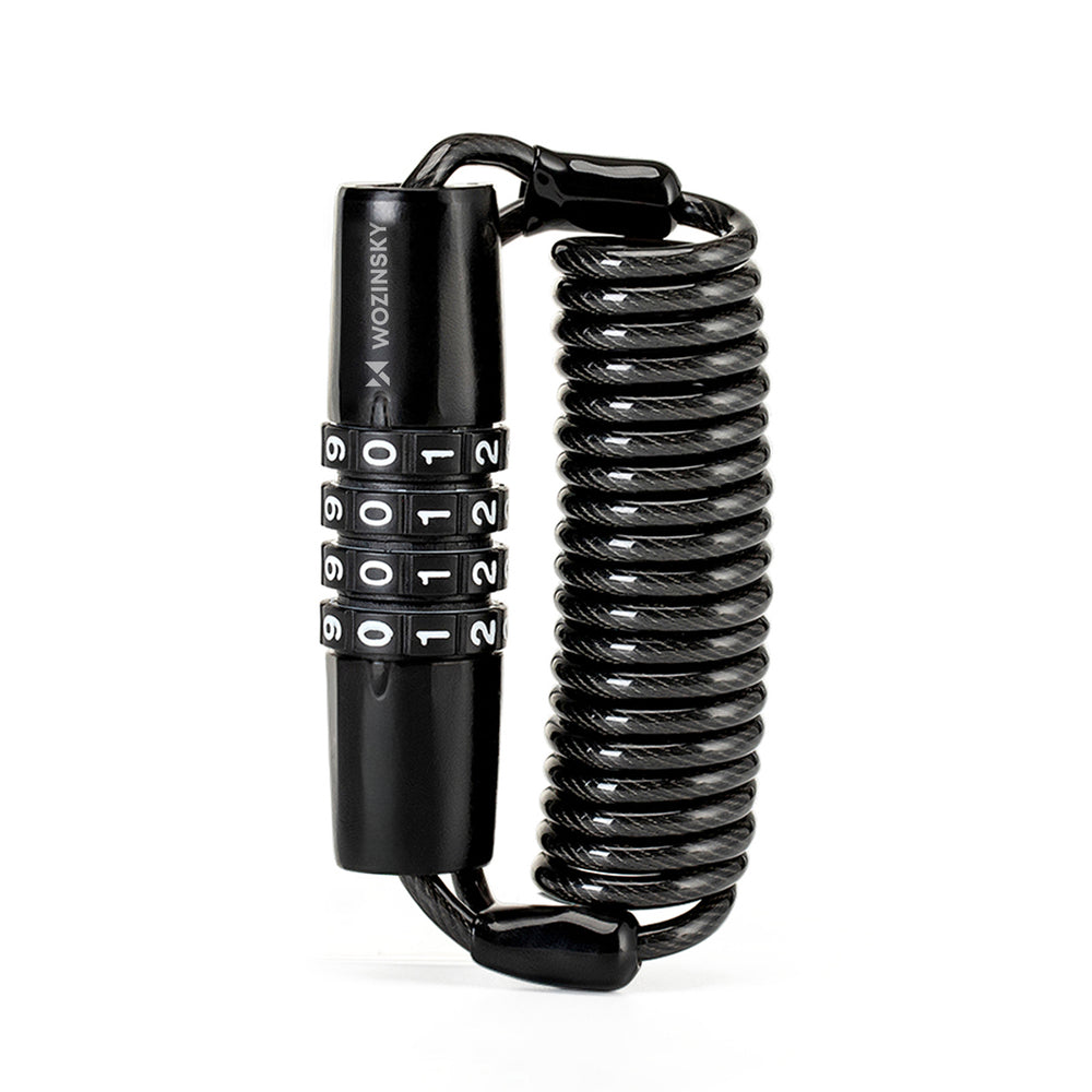 Wozinsky WBN-01R bicycle lock for a bicycle helmet, waterproof, 4-digit combination - black_1