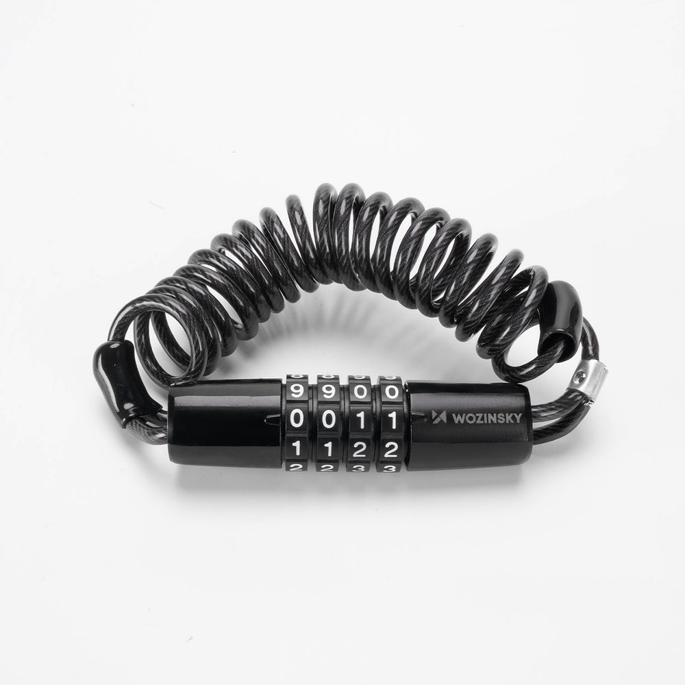 Wozinsky WBN-01R bicycle lock for a bicycle helmet, waterproof, 4-digit combination - black_0