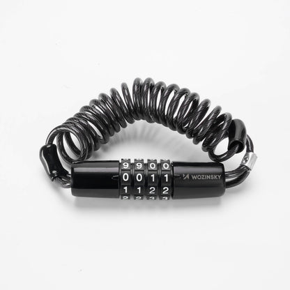 Wozinsky WBN-01R bicycle lock for a bicycle helmet, waterproof, 4-digit combination - black_0