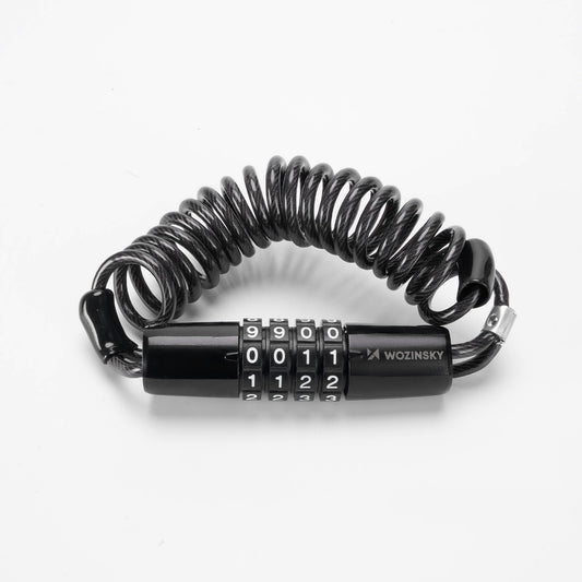 Wozinsky WBN-01R bicycle lock for a bicycle helmet, waterproof, 4-digit combination - black_0