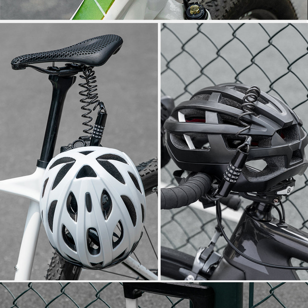 Wozinsky WBN-01R bicycle lock for a bicycle helmet, waterproof, 4-digit combination - black_6