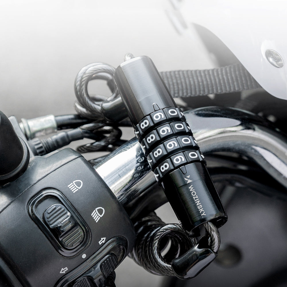 Wozinsky WBN-01R bicycle lock for a bicycle helmet, waterproof, 4-digit combination - black_8