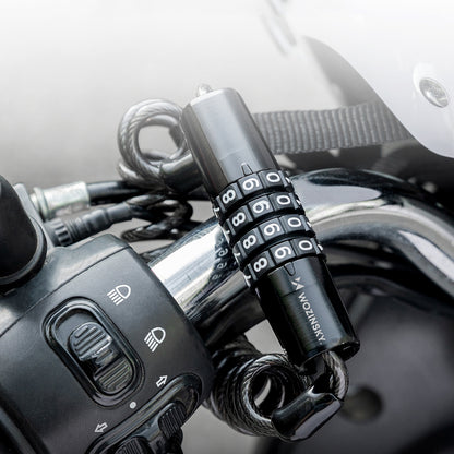 Wozinsky WBN-01R bicycle lock for a bicycle helmet, waterproof, 4-digit combination - black_8