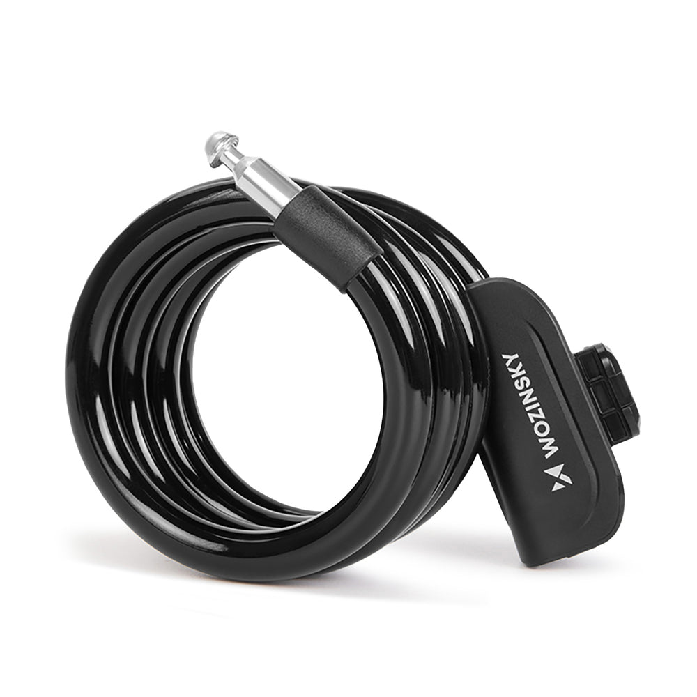 Wozinsky WPB-01R Portable Bike Lock with Anti-Theft Cable and 2 Keys for Electric Bikes and Motorcycles - Black_0