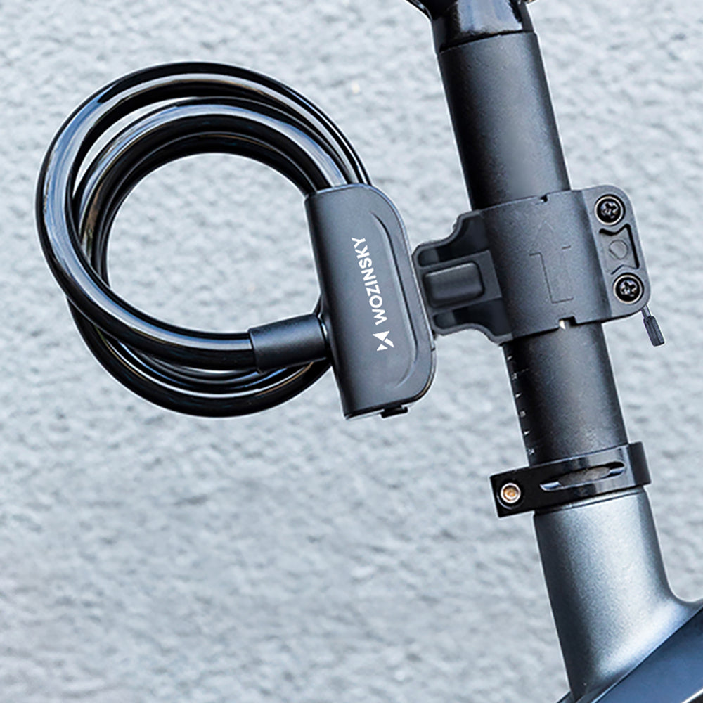Wozinsky WPB-01R Portable Bike Lock with Anti-Theft Cable and 2 Keys for Electric Bikes and Motorcycles - Black_3