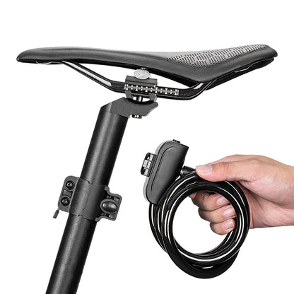 Wozinsky WPB-01R Portable Bike Lock with Anti-Theft Cable and 2 Keys for Electric Bikes and Motorcycles - Black_6